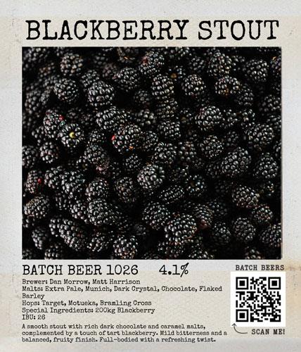 Joule's Blackberry stout pump clip